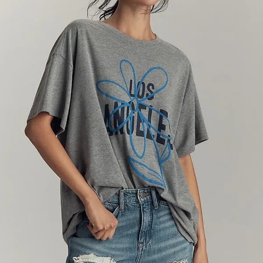 **NWOTS** Anthropologie Cotton Vintage Graphic Dad Tee. Size L/XL